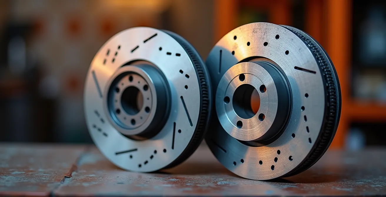 Confronto visivo tra dischi freno da 160mm e 180mm per mountain bike