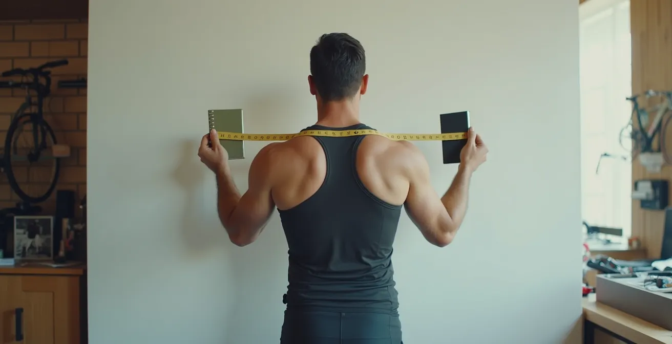 Tecnica di misurazione della larghezza delle spalle per scegliere il manubrio giusto