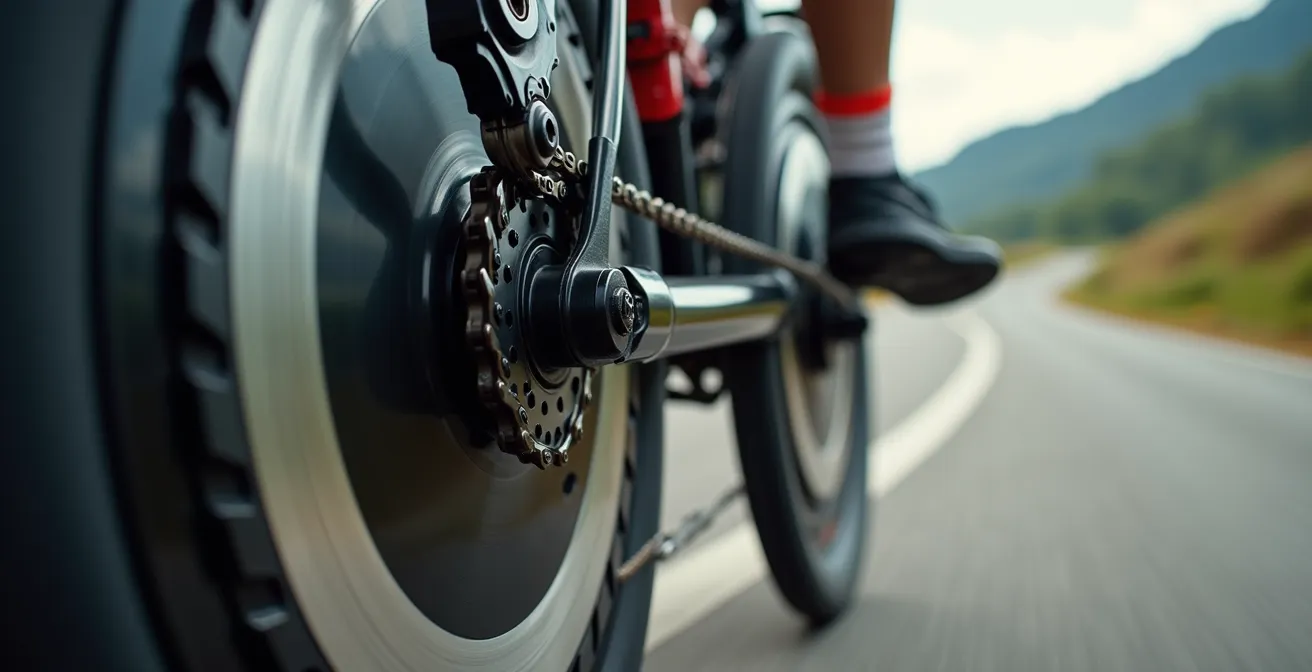 Sistema OSPW con pulegge ceramiche sovradimensionate montato su cambio posteriore